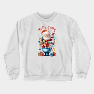 Holly Jolly bubble Santa Crewneck Sweatshirt